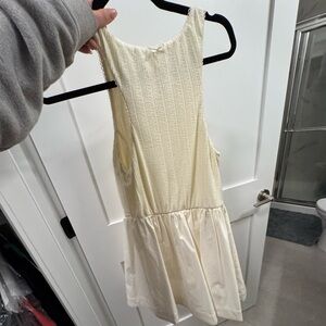 For Love & Lemons Pointelle Cream Dress